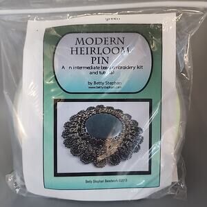 Modern Heirloom Pin Beading KIT Betty Stephan Bead Embroidery Brooch 2013